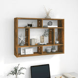 Wandschap 75X16X55 Cm Bewerkt Hout Artisanaal Eikenkleur