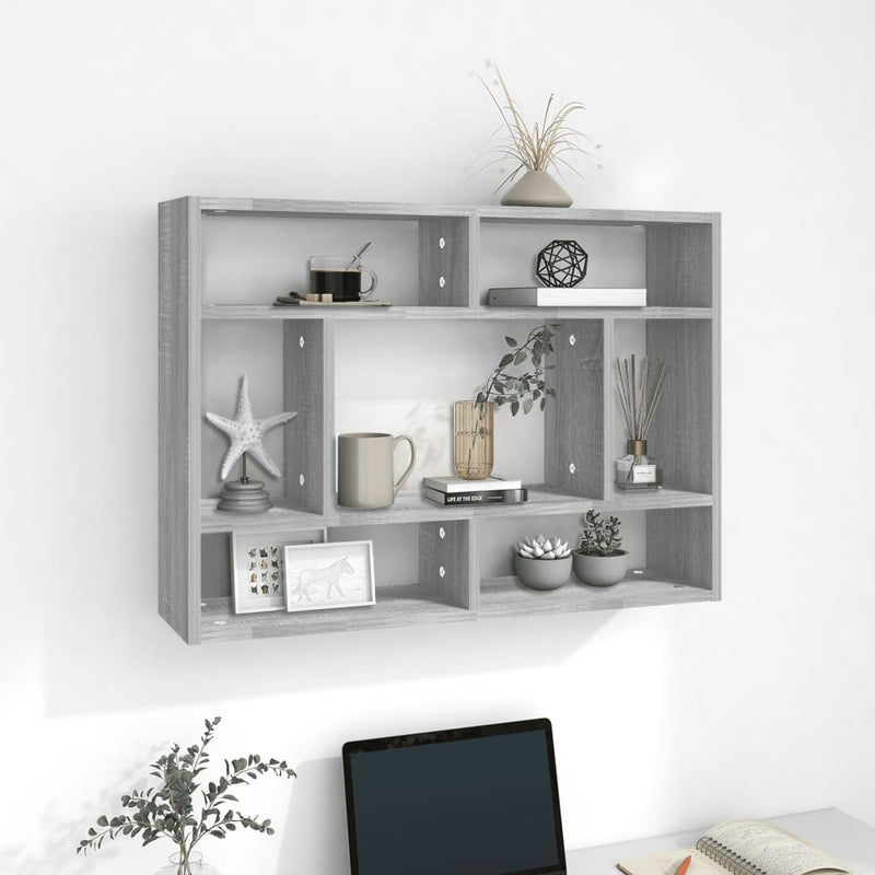 Wandschap 75X16X55 Cm Bewerkt Hout Artisanaal Eikenkleur