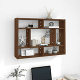 Wandschap 75X16X55 Cm Bewerkt Hout Artisanaal Eikenkleur
