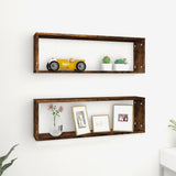 Wandschappen 2 St 80X15X26 Cm Bewerkt Hout Kleurig