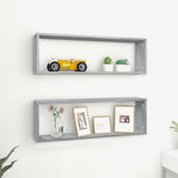 Wandschappen 2 St 80X15X26 Cm Bewerkt Hout Kleurig