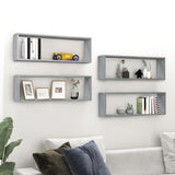 Wandschappen 2 St 80X15X26 Cm Bewerkt Hout Kleurig