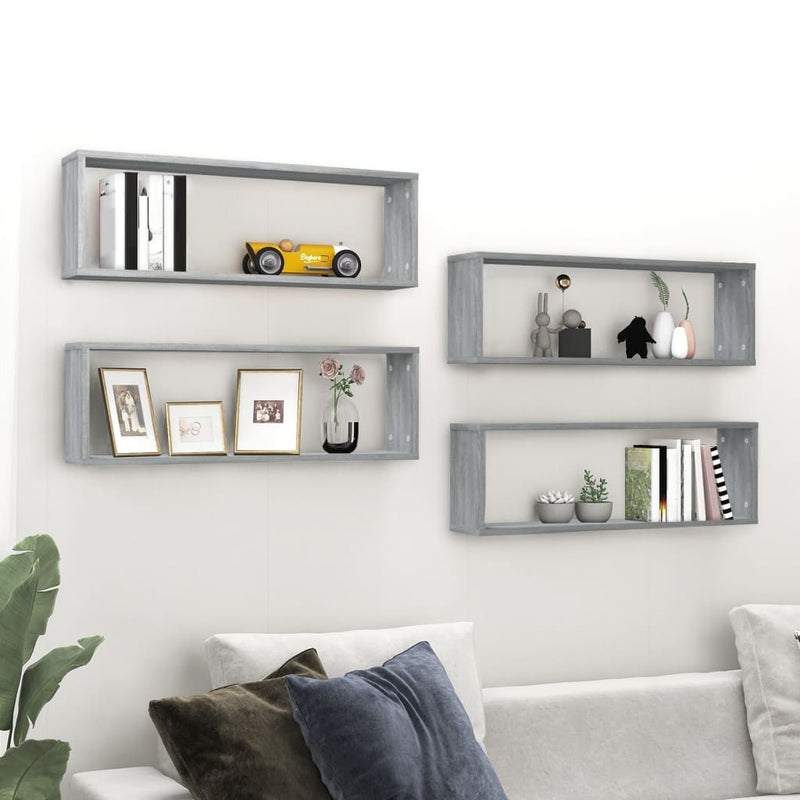 Wandschappen 2 St 80X15X26 Cm Bewerkt Hout Kleurig