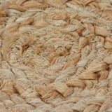 Tapijt Met Ontwerp Rond Gevlochten Jute