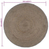 Vloerkleed Handgemaakt Rond Jute