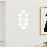 Wandspiegel Met Led's Glas Wit