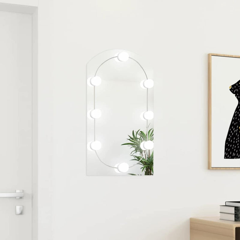 Wandspiegel Met Led's Glas Wit