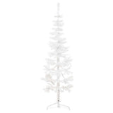 Kunstkerstboom Half Met Standaard Smal Wit
