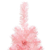 Kunstkerstboom Half Met Standaard Smal Roze