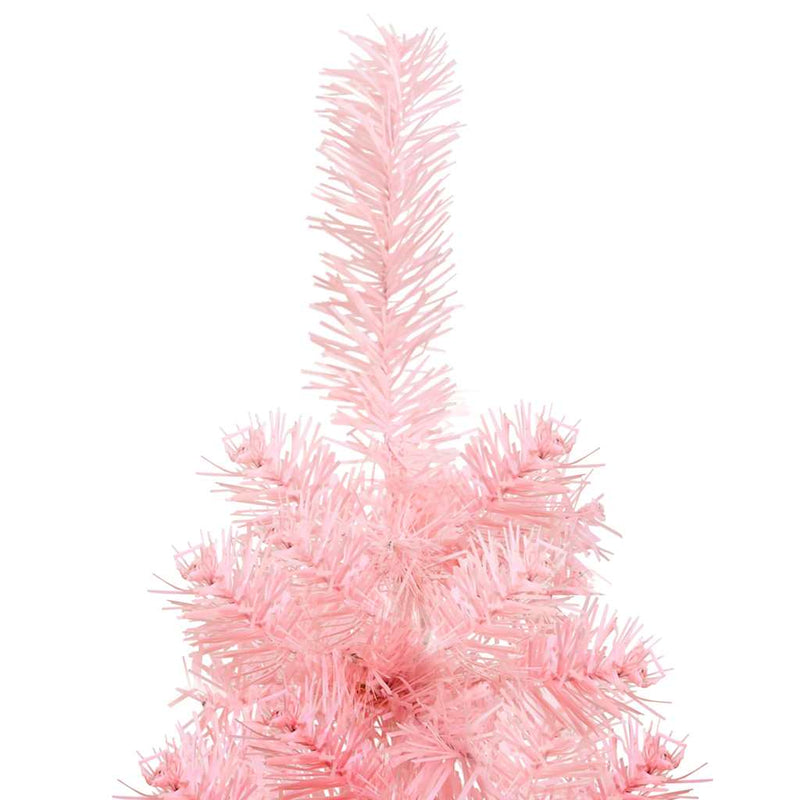 Kunstkerstboom Half Met Standaard Smal Roze