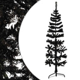 Kunstkerstboom Half Met Standaard Smal Zwart