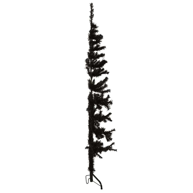 Kunstkerstboom Half Met Standaard Smal Zwart