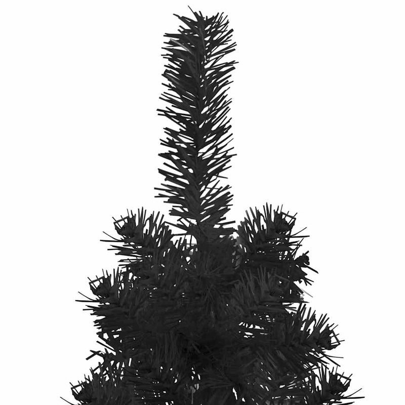 Kunstkerstboom Half Met Standaard Smal Zwart