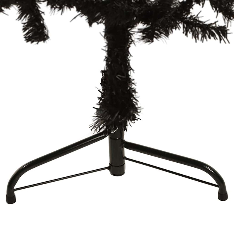 Kunstkerstboom Half Met Standaard Smal Zwart