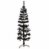 Kunstkerstboom Half Met Standaard Smal Zwart