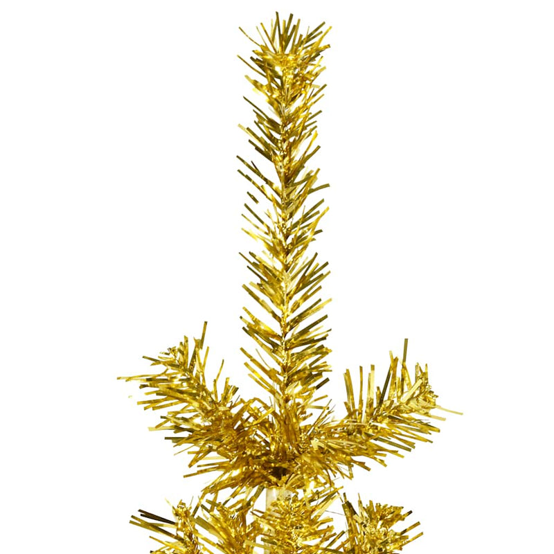 Kunstkerstboom Half Met Standaard Smal Kleurig Goud