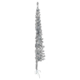 Kunstkerstboom Half Met Standaard Smal Kleurig Zilver