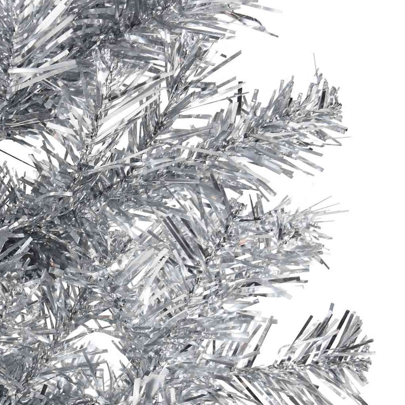 Kunstkerstboom Half Met Standaard Smal Kleurig Zilver