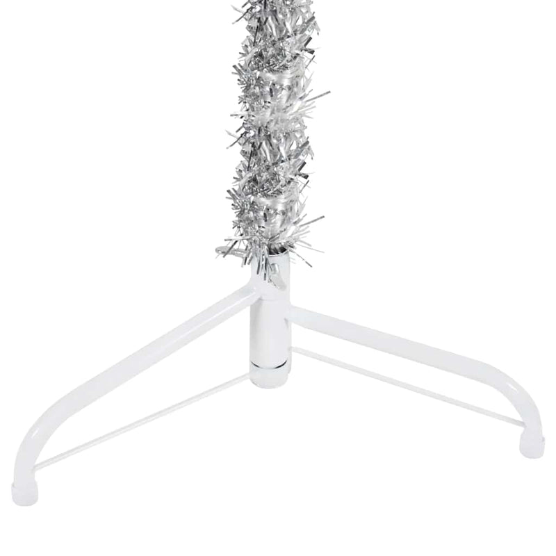 Kunstkerstboom Half Met Standaard Smal Kleurig Zilver