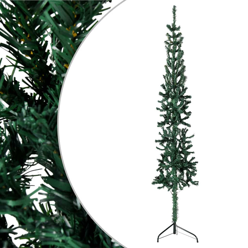 Kunstkerstboom Half Met Standaard Smal Groen
