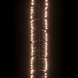 Lichtslinger Cluster Met 400 Led's 7,4 M Pvc Warmwit En Donkergroen