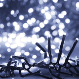 Lichtslinger Cluster Met 400 Led's 7,4 M Pvc Koudwit En Donkergroen