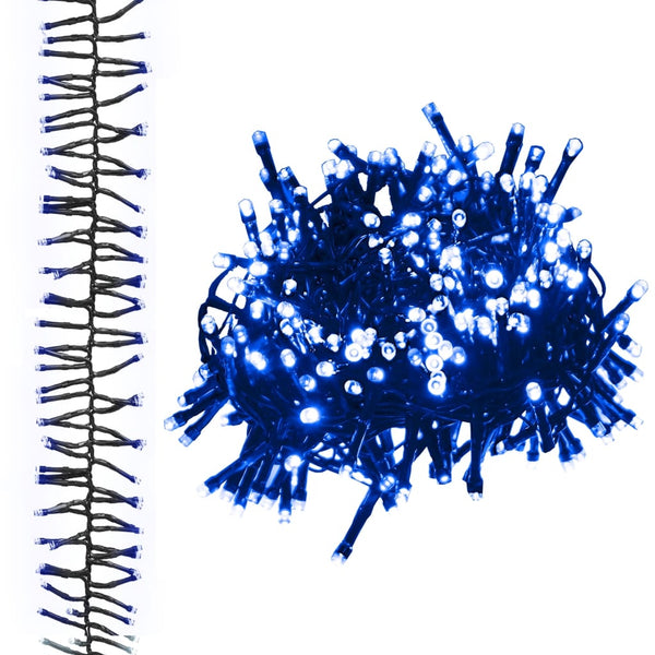 Lichtslinger Cluster Met 400 Led's 7,4 M Pvc Blauw En Donkergroen
