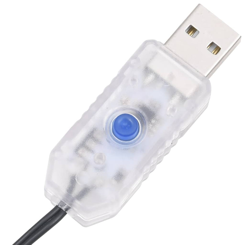 Lichtslinger Cluster Met 400 Led's 7,4 M Pvc Blauw En Donkergroen