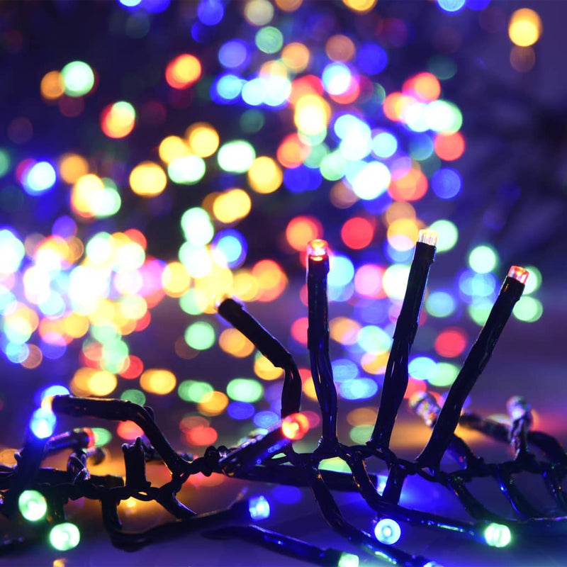 Lichtslinger Cluster Met 400 Led's 7,4 M Pvc Meerkleurig En Donkergroen