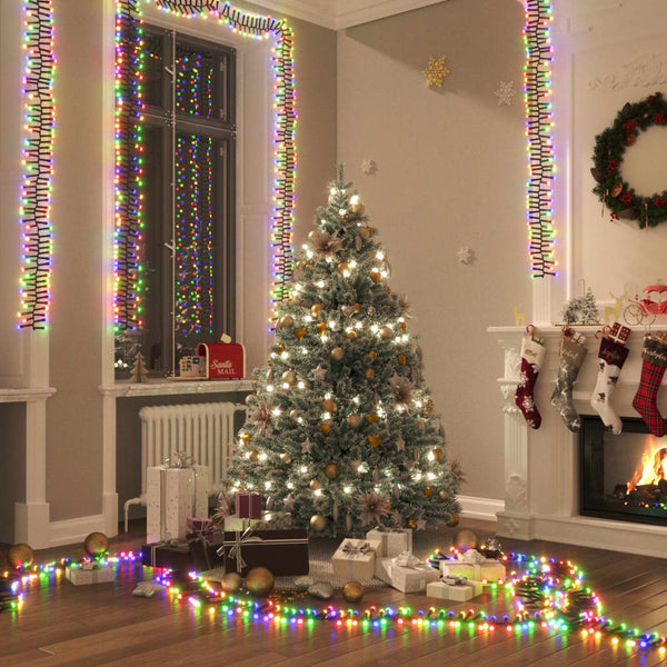 Lichtslinger Cluster Met 400 Led's 7,4 M Pvc Meerkleurig En Donkergroen