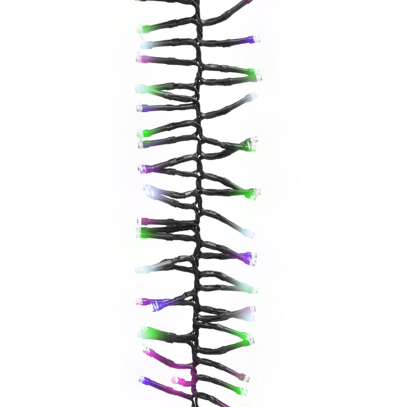 Lichtslinger Cluster Met 400 Led's 7,4 M Pvc Pastel Meerkleurig En Donkergroen
