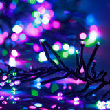 Lichtslinger Cluster Met 400 Led's 7,4 M Pvc Pastel Meerkleurig En Donkergroen