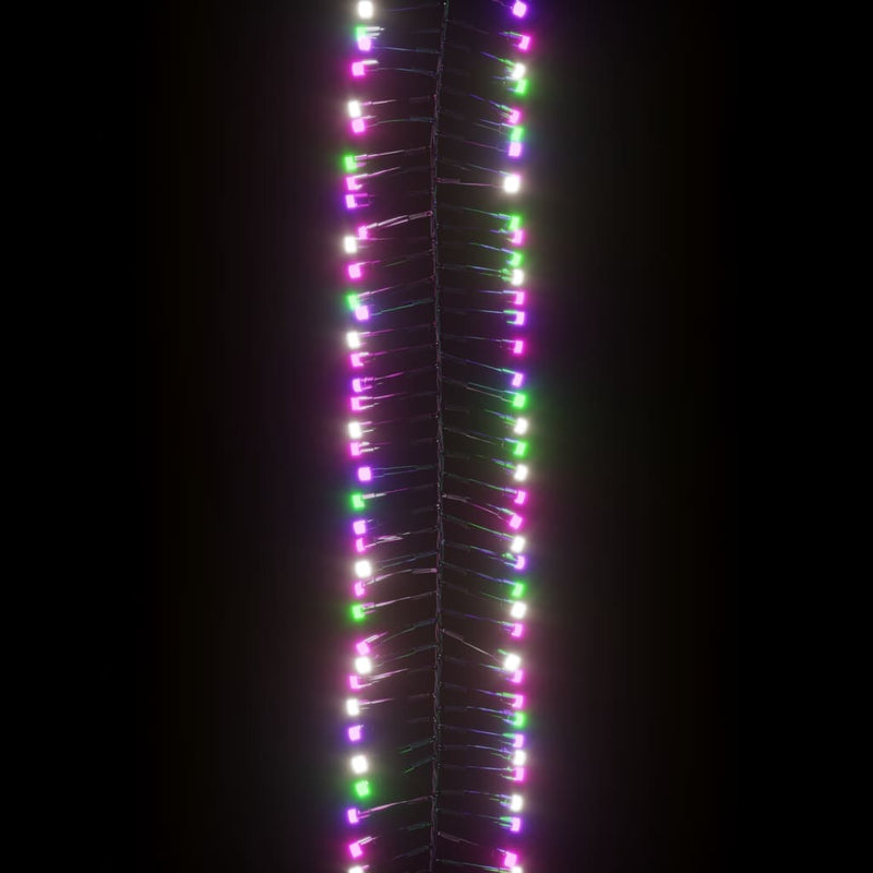 Lichtslinger Cluster Met 400 Led's 7,4 M Pvc Pastel Meerkleurig En Donkergroen