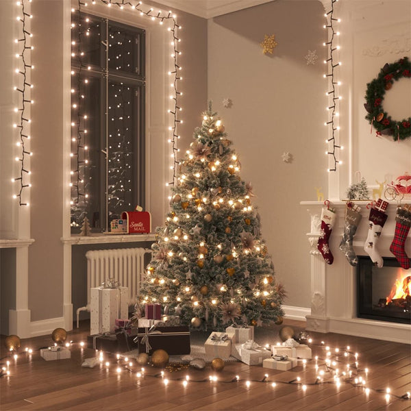 Lichtslinger Compact Met 400 Led's Pvc Warmwit En Donkergroen