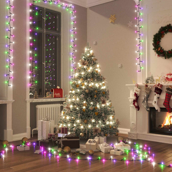 Lichtslinger Compact Met 400 Led's Pvc Pastel Meerkleurig En Donkergroen