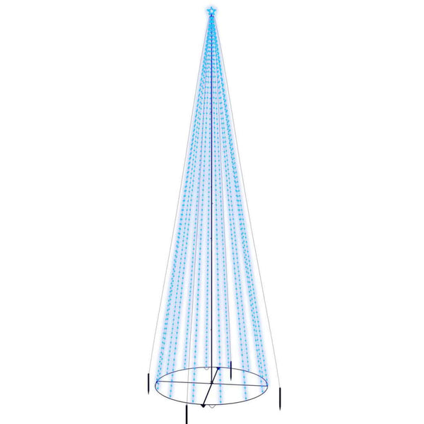 Kegelkerstboom 1134 Led's 230X800 Cm Blauw