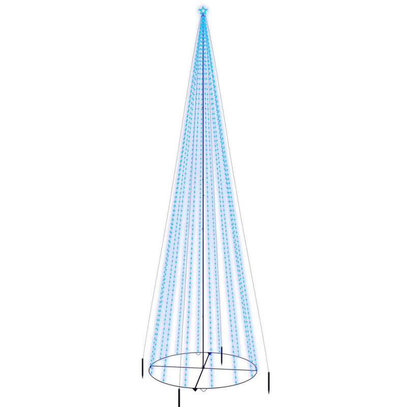 Kegelkerstboom 1134 Led's 230X800 Cm Blauw