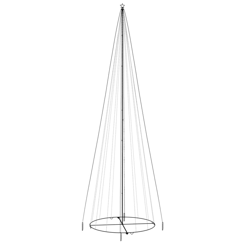Kegelkerstboom 1134 Led's 230X800 Cm Blauw