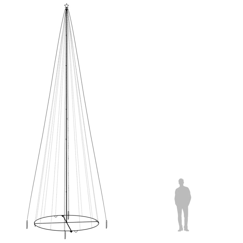 Kegelkerstboom 1134 Led's 230X800 Cm Blauw