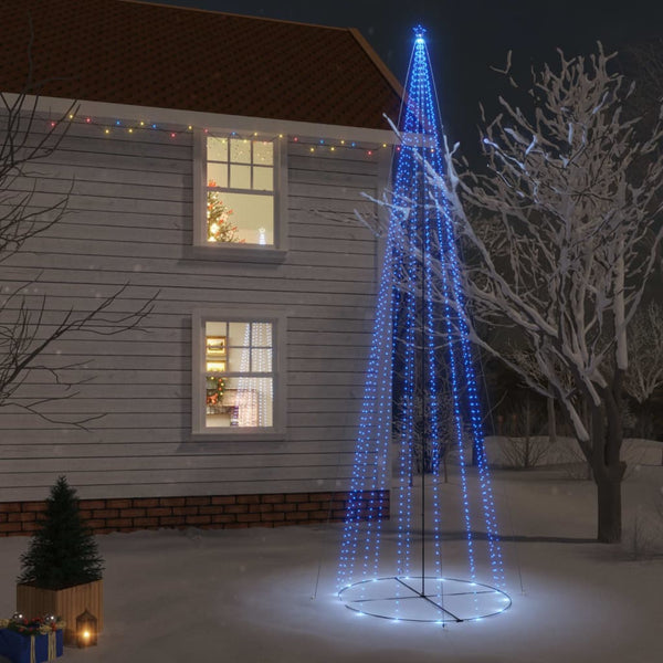 Kegelkerstboom 1134 Led's 230X800 Cm Blauw