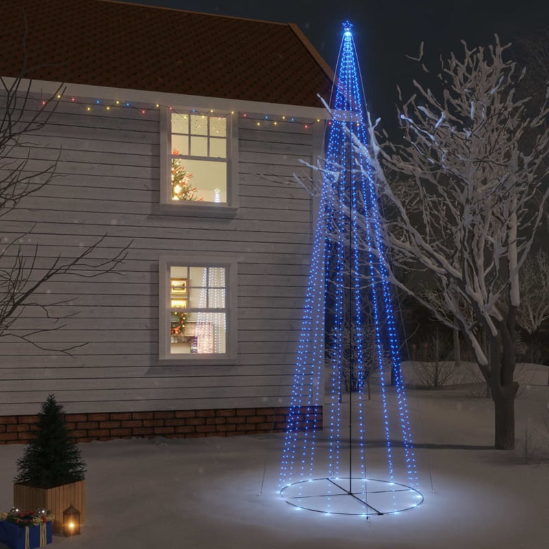Kegelkerstboom 1134 Led's 230X800 Cm Blauw