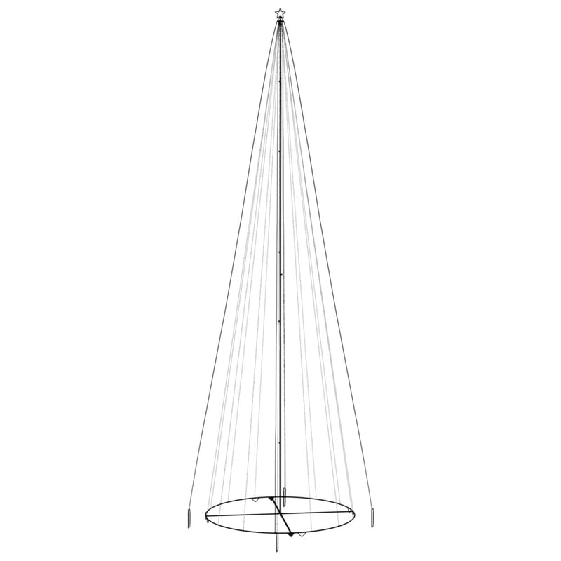 Kegelkerstboom 1134 Led's Meerkleurig 230X800 Cm Multikleur