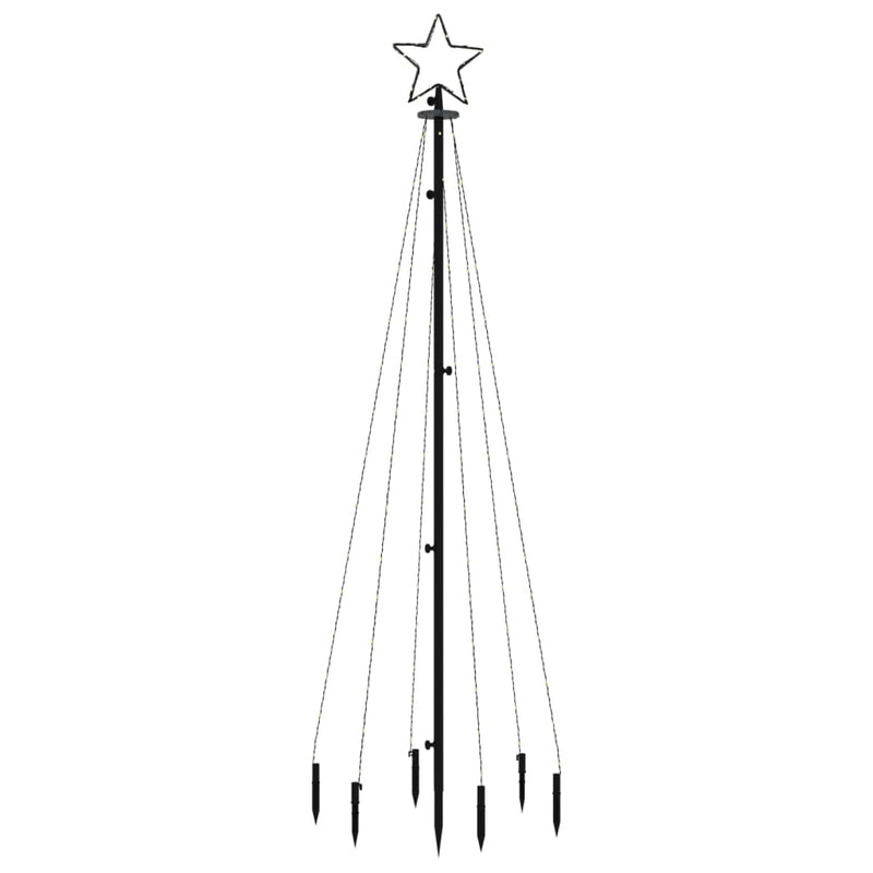 Kerstboom Met Grondpin 108 Led's 180 Cm Blauw