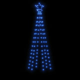 Kerstboom Met Grondpin 108 Led's 180 Cm Blauw