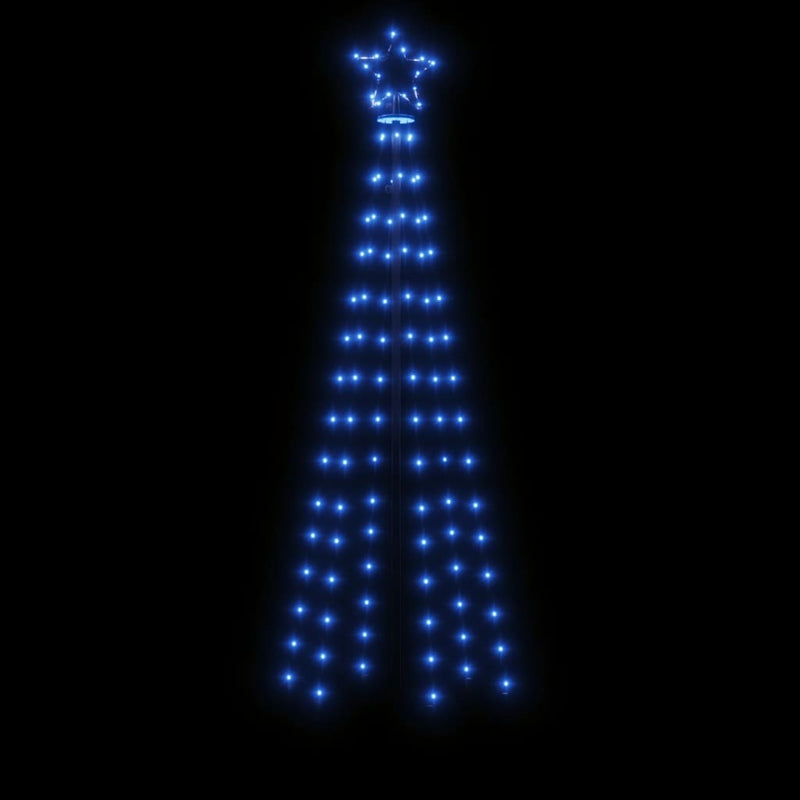 Kerstboom Met Grondpin 108 Led's 180 Cm Blauw
