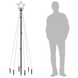 Kerstboom Met Grondpin 108 Led's 180 Cm Blauw