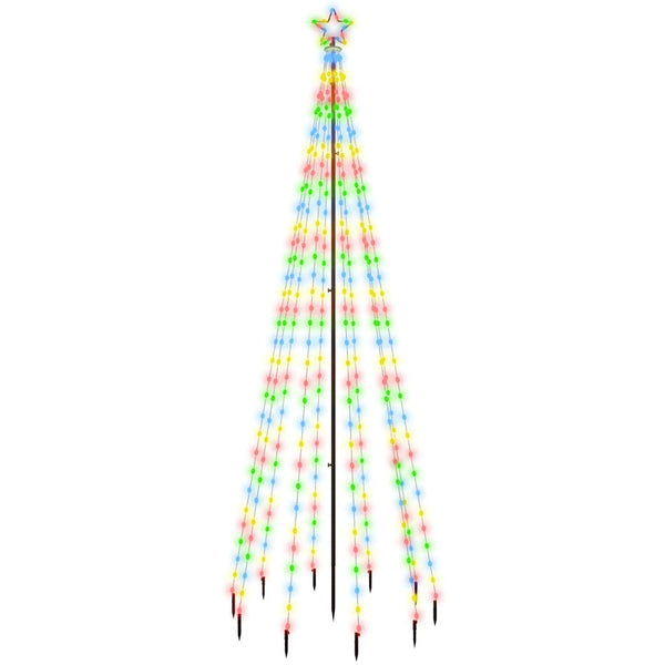 Kerstboom Met Grondpin 310 Led's Meerkleurig 300 Cm Multikleur