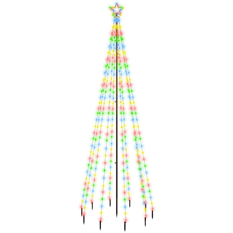 Kerstboom Met Grondpin 310 Led's Meerkleurig 300 Cm Multikleur