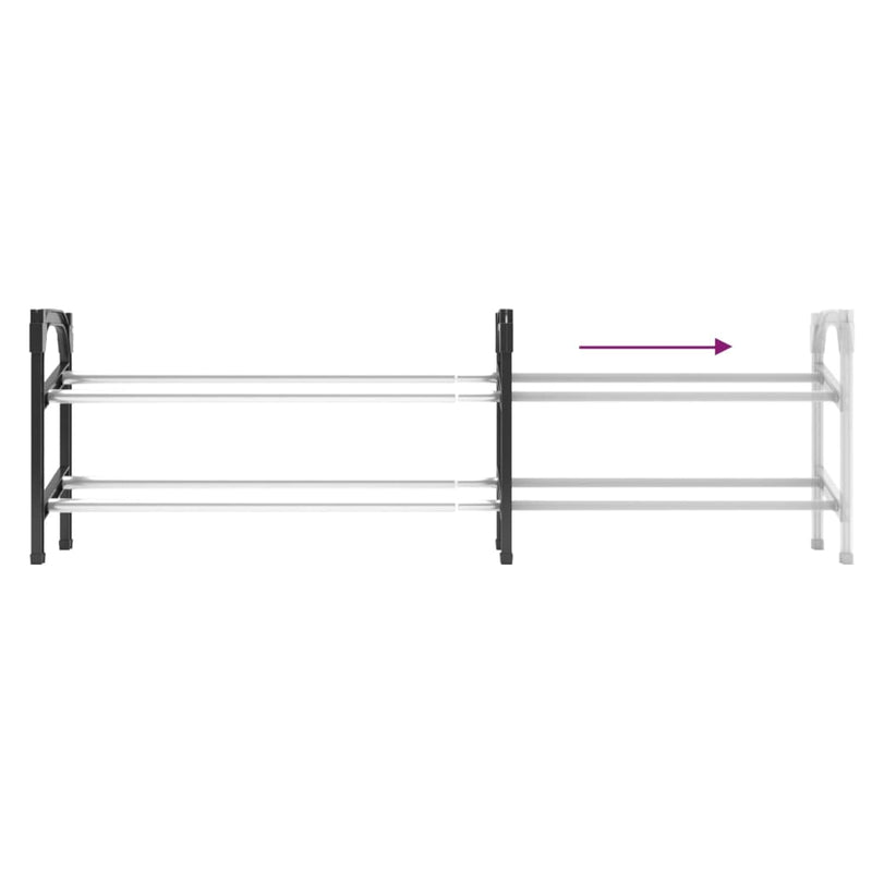 Schoenenrek Met 2 Schappen Verlengbaar 119X24X37 Cm