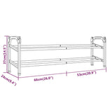 Schoenenrek Met 2 Schappen Verlengbaar 119X24X37 Cm